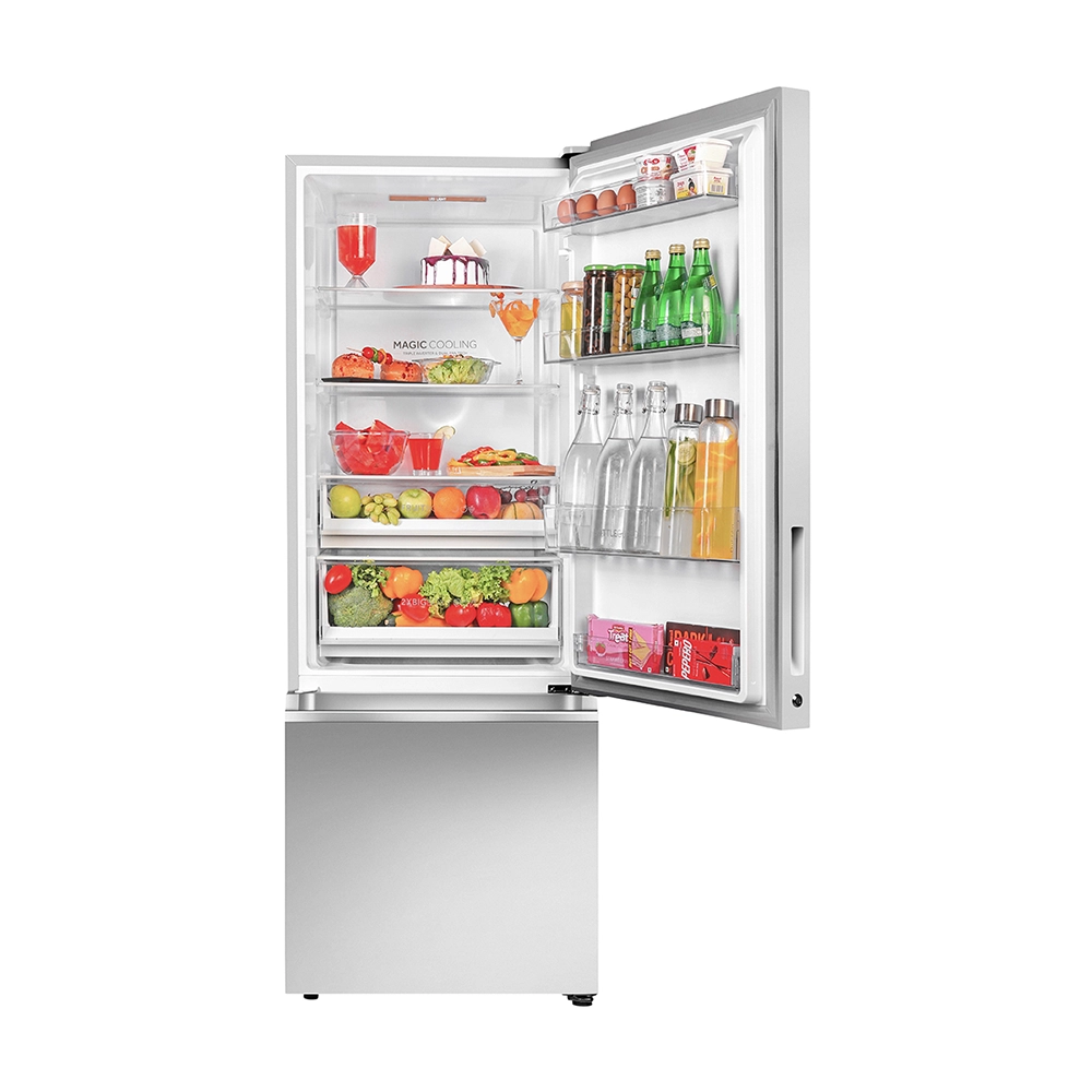 Haier 355L 3 Star Mirror Glass Bottom Mount Refrigerator